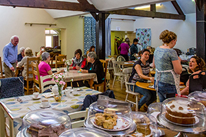 Betley Tea Room, Newcastle-under-Lyme, Staffordshire, on a busy day